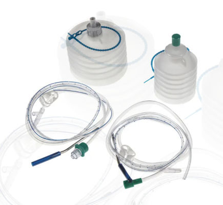 سعر جيد الربيع مع السيليكون الصرف المغلق جرح نظام الصرف الصحي PVC مستديرة الصرف المنفوش و trocar الانترنت