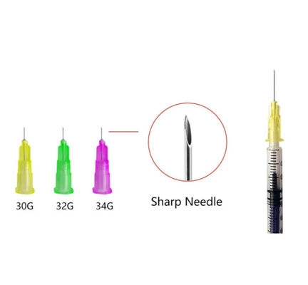سعر جيد إبرة تجميل 34G 1.5MM 1.2MM إبرة طبية صغيرة متعددة الأبعاد للحقن الانترنت