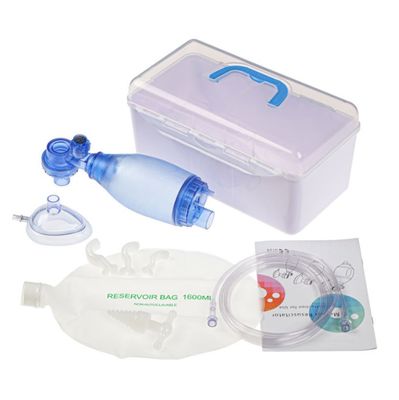 سعر جيد جهاز تنشيط يدوي للبيطريات يستخدم لمرة واحدة من الدرجة الطبية PVC Ambu Bag Set مع قناع أنابيب الأوكسجين ومجموعة مجاري الهواء S / M / L الانترنت