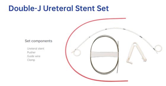 سعر جيد Medical-Grade Double J Ureteral Stent Set – Class II PVC with 22mm-26mm Length for Optimal Urinary Healing الانترنت