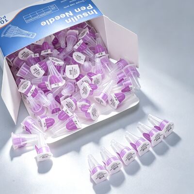 سعر جيد إبر قلم أنسولين للاستخدام مرة واحدة بنفسجي 32G 4 مم معقمة CE ISO OEM متصل